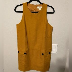 Maeve Structured Shift Dress Mustard Anthropologie Work Dress